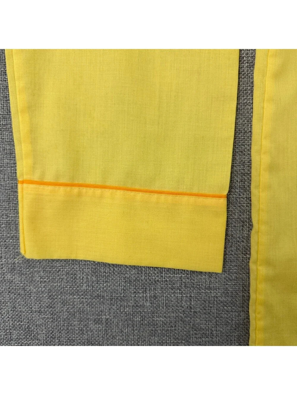 Vintage 70s Sears The Men’s Store Perma Prest Yellow Pajama Shirt Size S 34/36